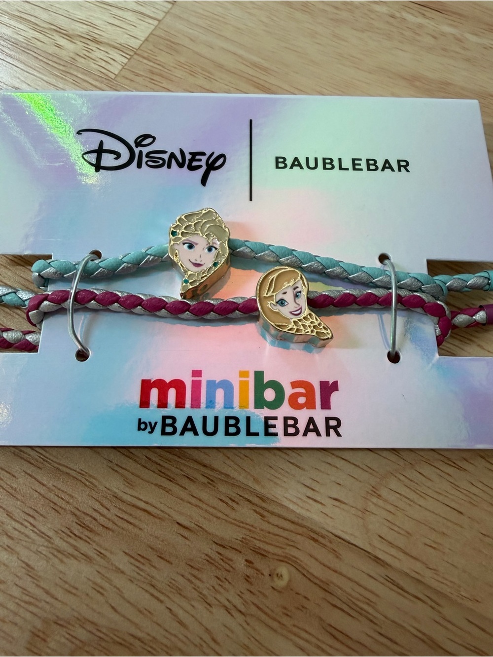 BaubleBar Kids Elsa Bracelet Set in Teal and Pink